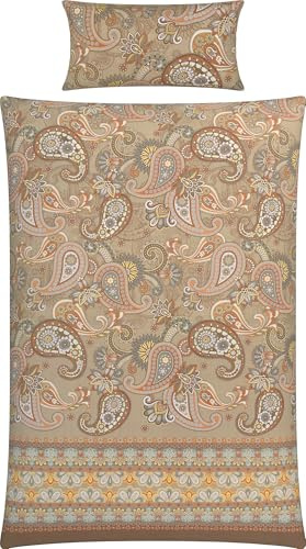 Erwin Müller Bettwäsche Mako-Satin beige Größe 1x 135x200 cm + 1x 40x80 cm