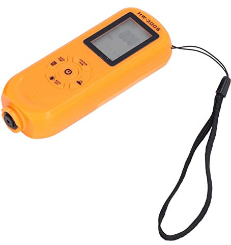 Jauge d'épaisseur de Revêtement HW-300S, Rétroéclairage Numérique LCD, Mesureur d'épaisseur de Film pour le Traitement Chimique des Métaux - Sonde Intégrée Précise - Applicable