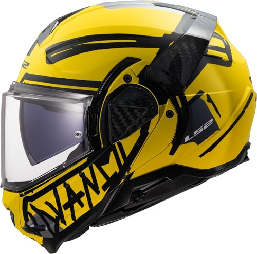 LS2, Modularer Motorradhelm ADVANT II TAPE Yellow, M