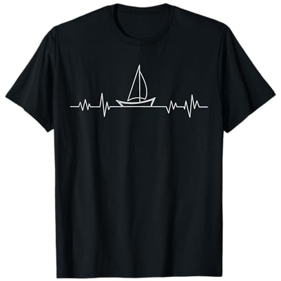 Segeln Herzschlag Segelboot Segler T-Shirt