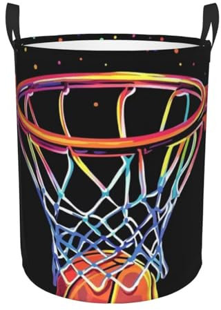 Basketball-Wäschekorb, groß, Kinder-Aufbewahrungskorb, Spielzeug-Organizer, Behälter für Studentenwohnheime, Jungen, Mädchen, Baby-Schlafzimmer, Badezimmer