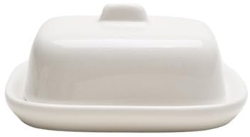 HLHLOP777 beurrier Beurrier en porcelaine blanche avec couvercle for comptoir de cuisine Garde-beurre