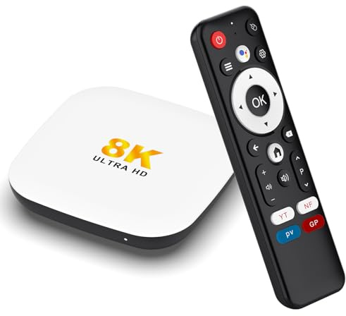 LEFFOT Android 14.0 TV Box 2025, 2GB RAM + 16GB ROM, M2 Plus 4K Ultra HD Home TV Streaming Media Player, Support Voice Control, 2.4G & 5G WiFi 6, BT 5.4, 3D, Rockchip RK3258 Quad-Core A53