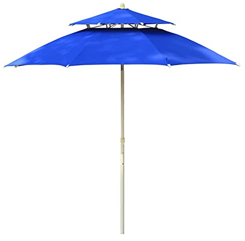 Ombrellone da esterno da 2,3 m, doppio tetto, resistente ai raggi UV, antivento e impermeabile, ombrellone da giardino per terrazza, balcone, spiaggia, perfetto per spazi esterni