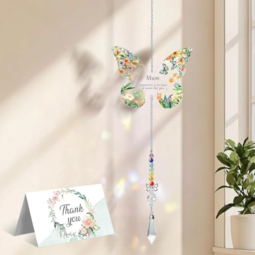 Birthday Gifts for mum, Crystal Suncatcher Gifts, Presents for mum on Mothers Day Valentines Christmas, Ideal Mother Gift，2 pack
