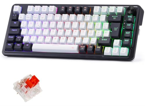Redragon K673 PRO Kabellose Gaming Tastatur QWERTZ Gasket 75% 82 Tasten