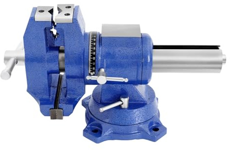 100mm Schraubstock 360° Drehbar Amboss, Multifunktionaler Profi Tischschraubstock Maschinenschraubstock für Holzbearbeitung Handwerk