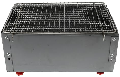 PAMINGONO Estufa De Camping Eléctrica Para Barbacoa Parrilla De Carbón Portátil Para Exteriores Parrilla De Gas Práctica De Hierro Fundido De Camping Estufa De