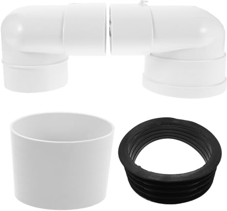 ARTIBETTER Connettore Flangia di Scarico Wc in PVC Resistente Spostamento Flangia Water 10 CM Adattatore Cambio Posizione per Installazione Bagno e Riparazione Tubi Scarico Water