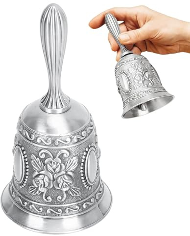 Super Loud Hand Bell, Metal Hand Bells with Loud Ringing Sound for Elderly People at Home, Wedding, Animal Training, Office, Dinner, Meditation, Music Lessons and Service