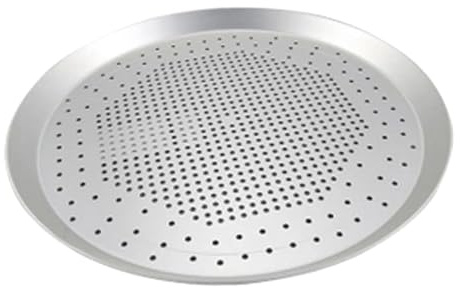 SHINEOFI Plaque à Pizza Perforée en Alliage D'aluminium 9 Pouces, Plateau de Cuisson Antiadhésif et Antirouille, Moule de Four pour Pizza Maison, Cuisson Homogène et Démoulage Facile