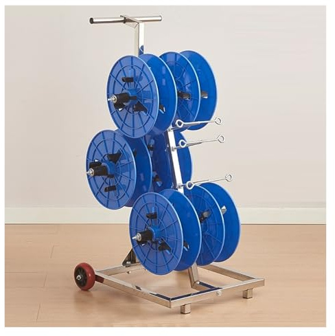 XYIANG Wire Spool Rack,Heavy Duty Welded Steel Frame Caddy,Portable Dispenser,Use It On Construction Sites,in Workshops,Warehouses,Or in Your Home Garage(Color2-Style 2)