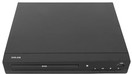 Sxhlseller Lettore DVD, Supporta NTSC e PAL, Porta USB HDMI Upscaling 1080P Lettore DVD CD per Tutte le Regioni con Telecomando per Proiettore TV (regolamenti europei)