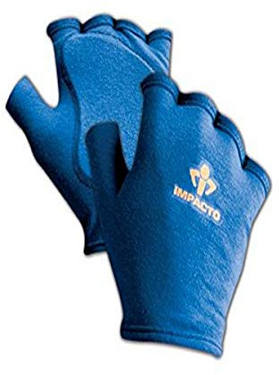 Impacto 50100 Anti-Impact Glove Liner with Padding Blue Medium