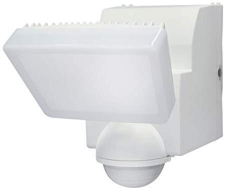 White IQ PIR Battery Operated Security Light - Outdoor Security Wall Light - Exterior Battery Operated PIR Motion Sensor - 500 Lumen LED spot (Single), LB1850-WH