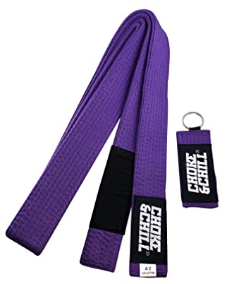 Choke&Chill BJJ Brazilian Jiu-Jitsu Belt Gürtel (Lila, A1 (260cm))
