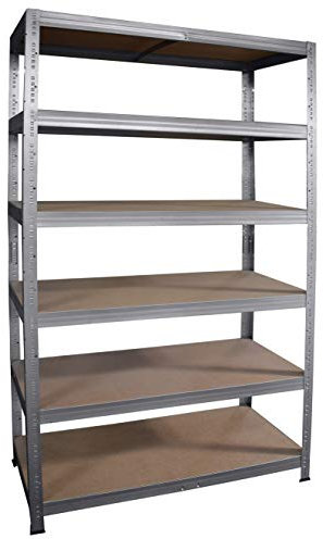 Shelf Creations Expert Schwerlastregal 180x120x60cm verzinkt 6 Böden - Regal Kellerregal Metallregal smartes Steckregal Lagerregal Werkstattregal Archivregal Industrieregal Haushaltsregal Ordnerregal