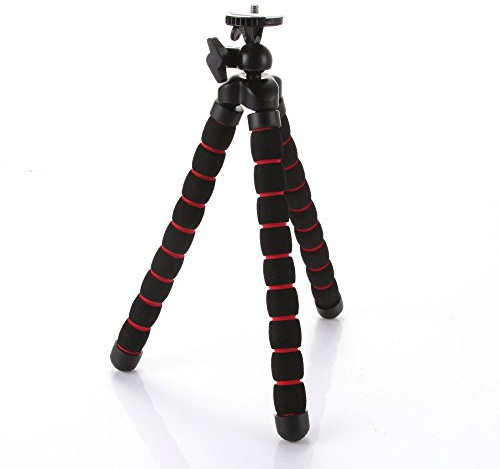 FocusFoto Octopus - Trípode portátil flexible Gorillapod de 1/4 pulgadas, montaje de tornillo para cámara digital DV Canon, Nikon, Sony, Pentax, Olympus, Panasonic, GoPro, cámara de acción, DSLR