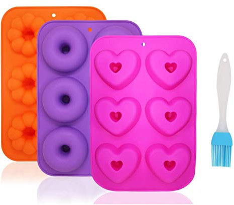 Stampo ciambella Stampi silicone Stampi dolci,per creare ciambelle,muffin, cupcake,bagel,Stampi in silicone,stampo per ciambelle in antiaderente,Silicone spazzole