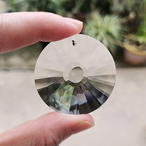 40mm Crystal Sun Catcher Chandelier Prism Parts Faceted Hanging Pendant Home Wedding Window Decoration Ornament Party Garland-White_40mm 2pcs
