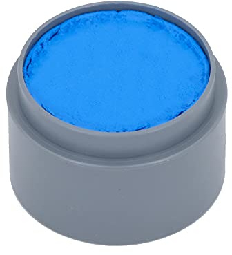 Grimas Water-Make-Up, 15ml Wasserschminke, Farbe kornblumenblau 304, professionelle Körperfarbe, schnelltrockend und sehr hautschonend, ideal fürs Kinderschminken, Karneval und Halloween