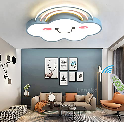 Dimmable Plafonnier LED la Chambre des Enfants Lustre Moderne Nuage Arc en Ciel Garçon Fille Chambre Plafonnier Salle à Manger Lampes de Plafond Cuisine Salon Maternelle intérieur Luminaires