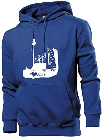 Generisch I Love Alex in Berlin Männer Hoodie Sweatshirt Royalblau XXL