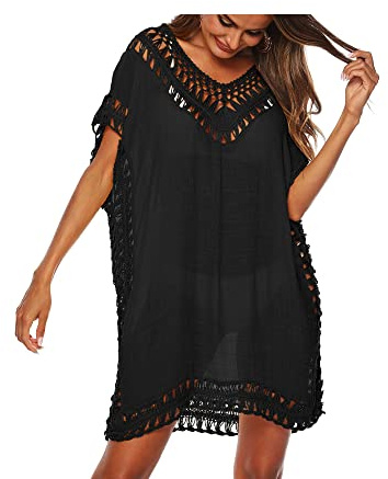 KameyouForever Women's Swims Cover-Ups Beachwear Women One Piece Sarongs Sexy Hollow Out Beach Dresses Swimwear Bikini Swimsuit Bathing Suit