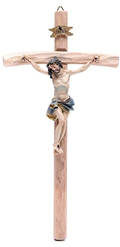 Holyart Crocefisso 25 cm Resina e Legno
