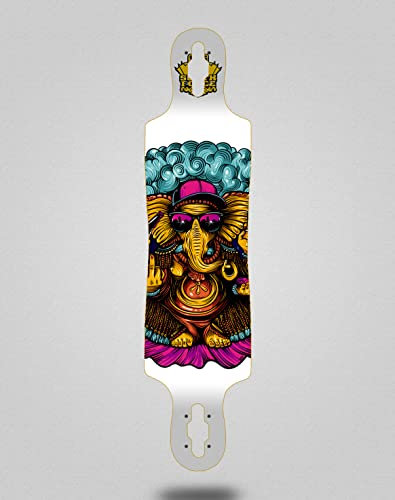 South Force Skate Skateboard Longboard Deck 40x9 Drop Rev White