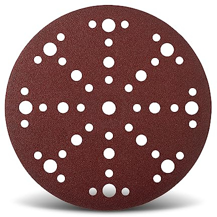 Wfix Craft IK88 Schleifscheiben 150mm Klett mit 48-Loch-Perforation für Exzenterschleifer | Körnung P180 - medium - 50er Profi Schleifpapier Set für Holzschliff