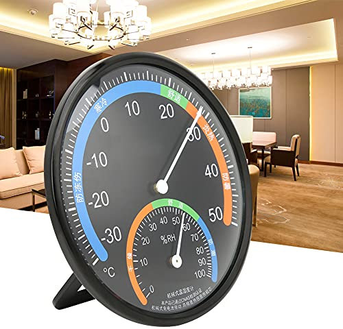 Termómetro Redondo con Higrómetro, Termómetros de Pared Termómetro Exterior para Patio