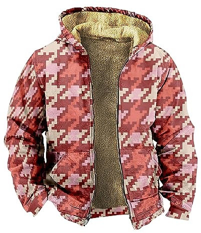LUNULE Bademantel Herren Frottee Herbst Jacke Herren Warnjacke Herren Herbst Winter Warm Plaid Fleece Holzfällerhemd Mit Kapuze Lässige Outdoor Kariertes Bademantel Jungen (Light Blue, XL)