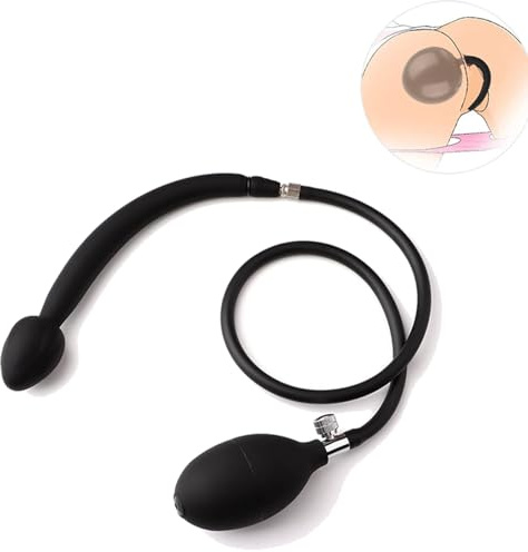 GeRRiT Extra lang Aufblasbarer Analplug Pumpe mit Metall Perlen Butt Plug Vagina Anus Expansion Stimulation Analkugeln XXL Penis Anal Dildo Analstöpsel Sex Spielzeug Für Männer Frauen