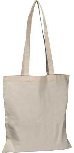 Stoffbeutel Unbedruckt - Stofftasche Zum Bemalen - Baumwolltasche 100% B35 x H42 - Tragetasche Canvas 140 g/m2 Jutebeutel - Einkaufstasche Lange Henkel 70cm - Einkaufsbeutel, 1 bis 25 Stück (5)