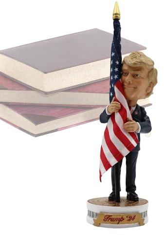 Bvizyelck Wackelkopf-Puppen schütteln den Kopf, Wackelkopf-Puppen,Harzmänner mit Flagge Wackelkopffigur - Sammlerstatue für den Arbeitsplatz zu Hause, Puppe mit schüttelndem Kopf im Autoinnenraum