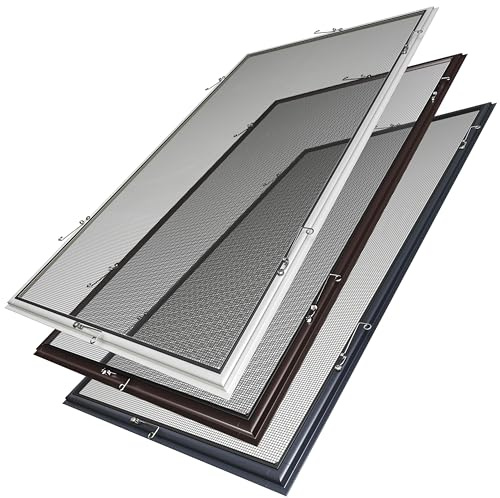 STUZA® Mückengitter Fliegenschutz Alurahmen Weiß, Anthrazit oder Braun (Weiß, 80x100 cm (BxH))