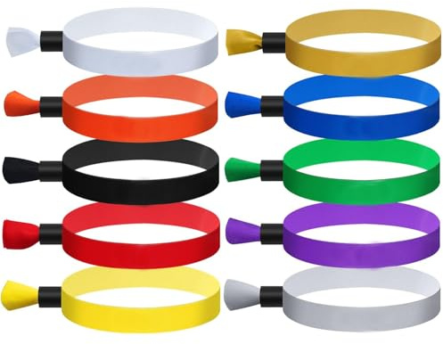 Cloth Event Wristband, WADY 100Pcs Disposable Cloth Wristbands Adjustable Event Wrist Bands, Wristbands for Events for Events, Motivation, Id Wristbands Kids, Festival, Club (Multicolor)