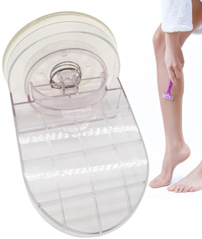 Duschfußablage - Duschfußhalter, Wandtritt | Rasierhilfe für Badezimmer Beine mit starken Saugnäpfen, dicke Fußstütze zum Rasieren der Dusche für Hotel u