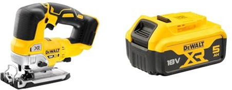 DEWALT DCS334N-XJ Cordless Jigsaw - XR 18V Brushless Yellow - Bare Unit + DEWALT Battery