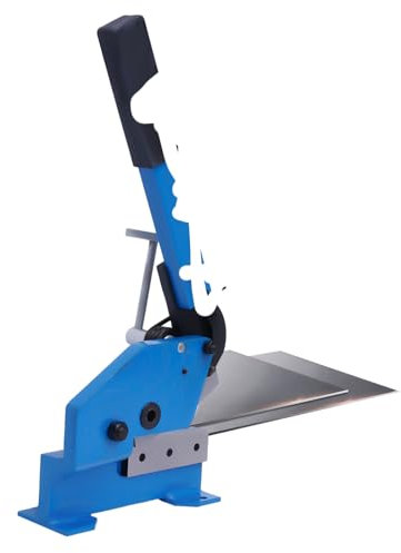 Manual Metal Shear Cutter, 125mm Heavy Duty Plate Flat Sheet Metal Cutting Shears Benchtop Hand Shears Metal Cutter Guilotine Tool (125mm)