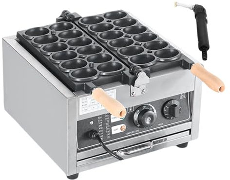 forplubossmmp Máquinas Eléctricas para Hacer Gofres con Máquina para Marcar, Máquina Eléctrica para Hacer Gofres con Forma De Huevo para Uso Comercial, Máquina para Hacer Bolas De Gofre, 50-300 ℃