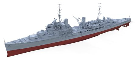 LFC1200575S 1/1200 Military Model British Navy Fiji Cruiser Baseboard