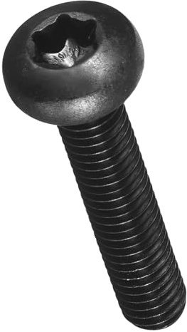 METALLIXITY Pan Head Torx Security Screws Bolts (M6-1x30mm) 20Pcs, Button Torx Head Machine Screws Carbon steel - for Furniture Woodworking Project, Black | Button Head Machine Screw,Black,for Furniture Woodworking Project,DIY Project,etc.