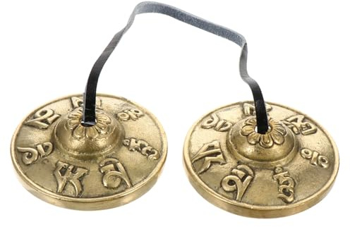Sosoport Campanas Fácil Meditación Sencillo de Cobre de Diseño Ligero de Llevar y Guardar Instrumento Musical de Nepal y Yoga