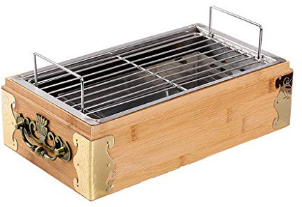 Barbecue da Esterno, Portatile, in Legno, per Barbecue, sili per Barbecue, fornello per Barbecue, sili per Barbecue in Acciaio Inossidabile