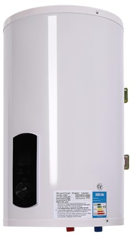 30L Elektro Durchlauferhitzer, 220v Wandhängender Warmwasserspeiche, 2kw 25-75°C Warmwasserbereiter-Set, IPX4 Wasserdicht, LED-Digital-Temperaturanzeige für Küchen, Toiletten und Bäder