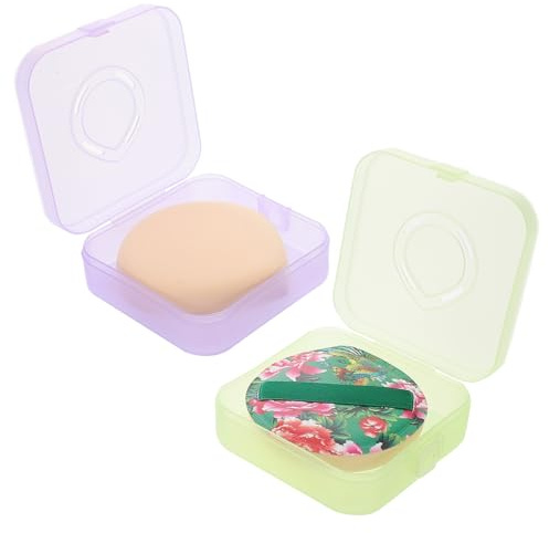 Beaupretty 2pièces Éponges De Maquillage Triangle Imprimées Sèches Et Humides Pour Fond De Teint Et Accessoire De Maquillage Et Non Absorbant