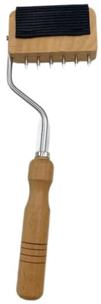 perfk ​​Gurtbandspanner mit Holzgriff - Professionelles Spannwerkzeug für Teppiche, Polster & Leinwand - 6-Stift-Design für rutschfesten Halt