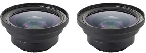 Qarmijaer 2X Professional 37mm Macro+72mm Wide Angle Lens 0.39X Full HD for 4K Camcorder